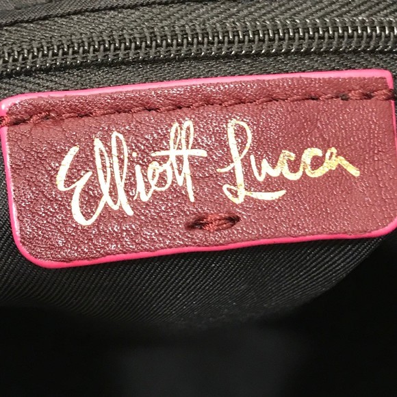 Elliott Lucca Burgundy Gwen Crossbody Pebble Leather Handbag  Super Soft - Picture 7 of 12